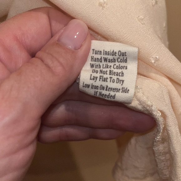 Flower & Feather cream cap sleeved Top size 3XL - Picture 7 of 8